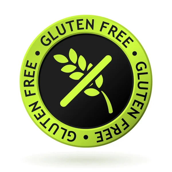 Medaglia verde senza glutine vettore — Vettoriale Stock