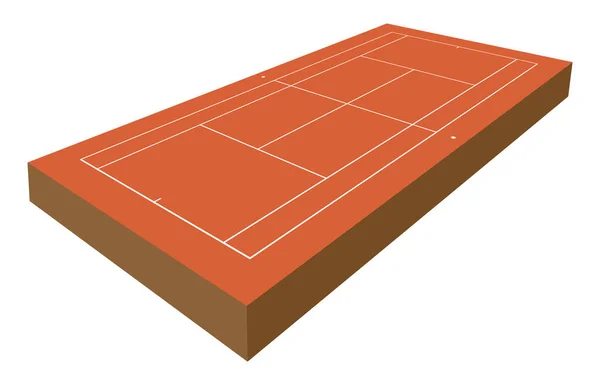 Perspective Vectorielle Terrain Tennis Avec Effet — Image vectorielle