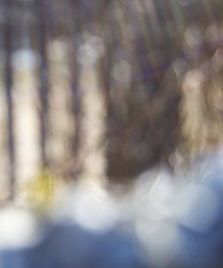 Yazın arka planı bulanık ve güneş ışığında yeşil bokeh var. Odaklanamıyorum