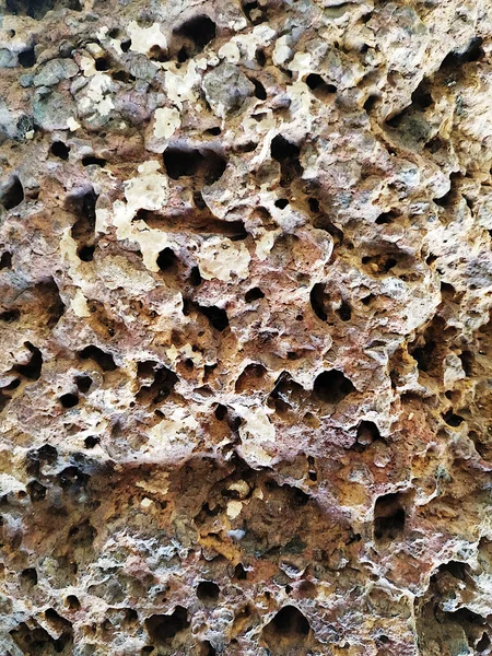Closeup Laterite Stone Brick Wall Red Laterite Stone Background — Stock Photo, Image