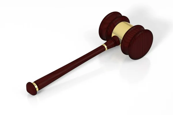 Wooden judge gavel and soundboard. — Stock Photo, Image