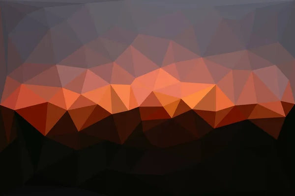 Abstrakter polygonaler Hintergrund des Sonnenuntergangs — Stockvektor