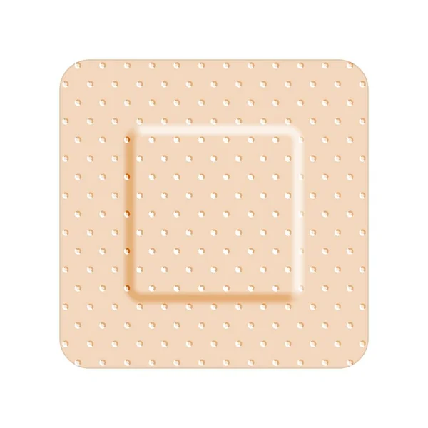 Beige adhesive bandage band aid — Stock Vector