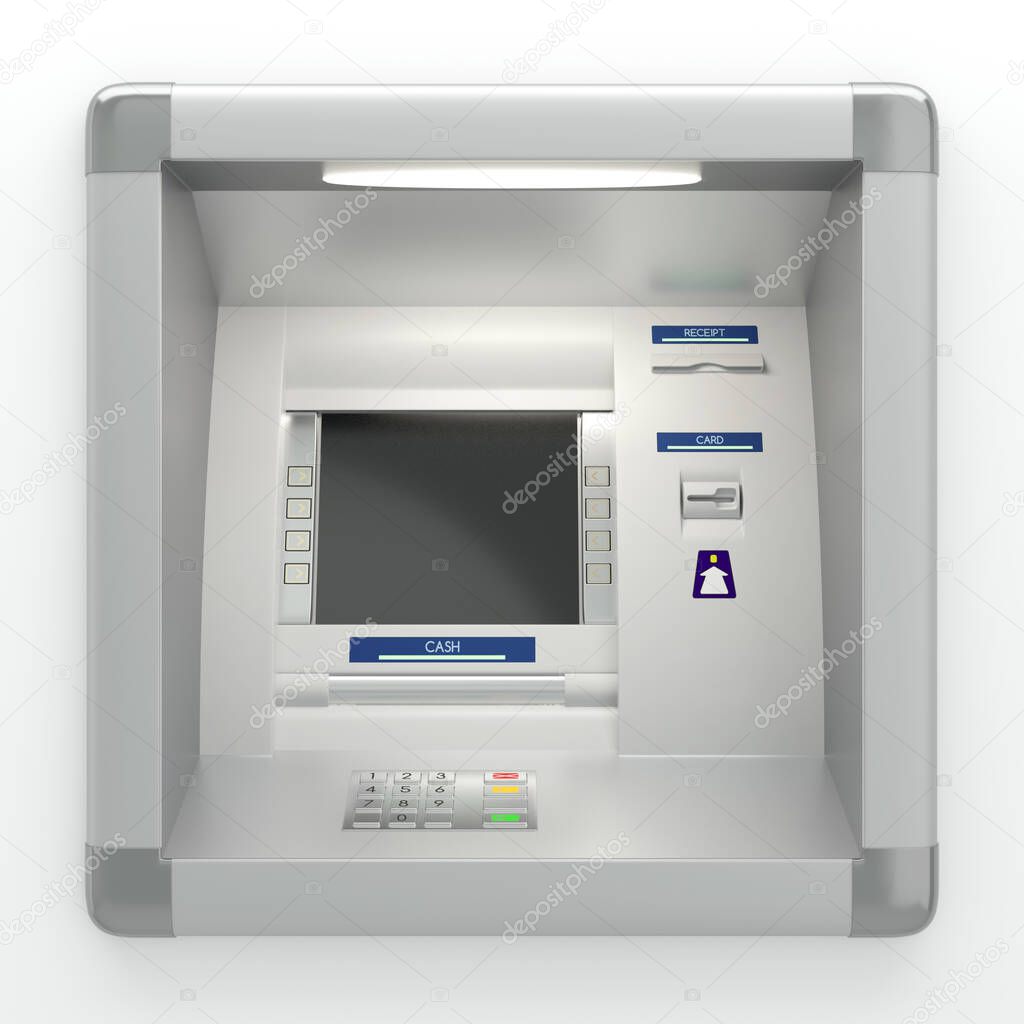 Atm machine on wall