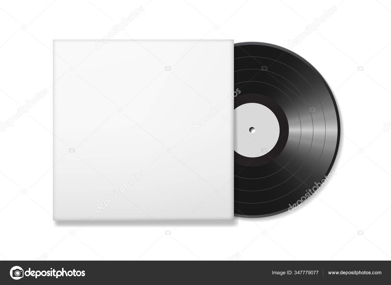 Inspicere par Fremmedgørelse Blank vinyl disc Stock Vector by ©paketesama 347779077