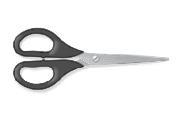 Siyah saplı gerçekçi makas.