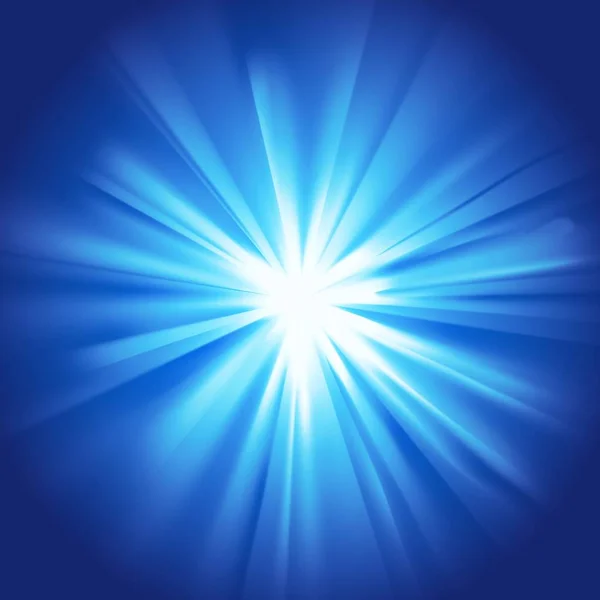 Zářící světle modrý výbuch — Stockový vektor