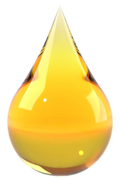 Gota de aceite aislada sobre fondo blanco —  Fotos de Stock