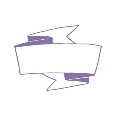 Beyaz üzerine el çizimi klasik pankart