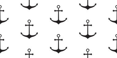 Çapalı deniz minimalistik kusursuz desen. Vektör illüstrasyonu