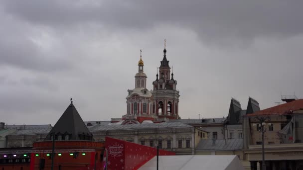 Ciudad Moscú Rusia Calle Arquitectura — Vídeo de stock