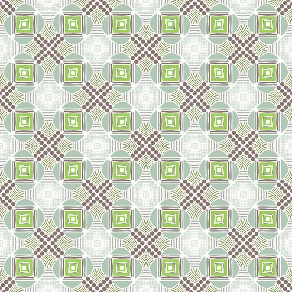 Organic Nature Inspired Refreshing Repeating Pattern Shades Light Green Brown — Stock Vector