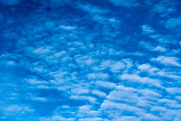 Синее утреннее небо с белыми облаками белые облака на голубом небе — стоковое фото