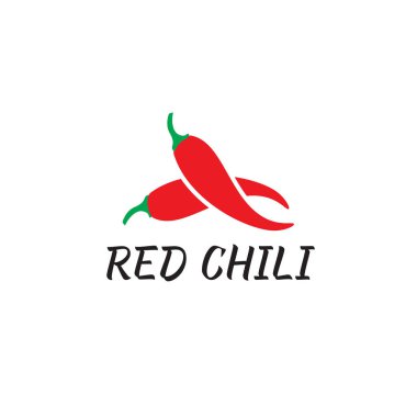 Kırmızı Chili Simgesi ile Zarif Logo Tasarımı Konsepti