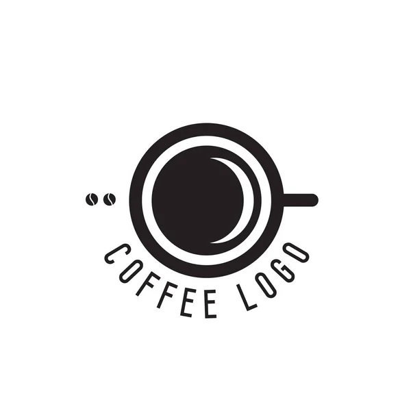 Conceito de design de logotipo elegante com ícone de café — Fotografia de Stock