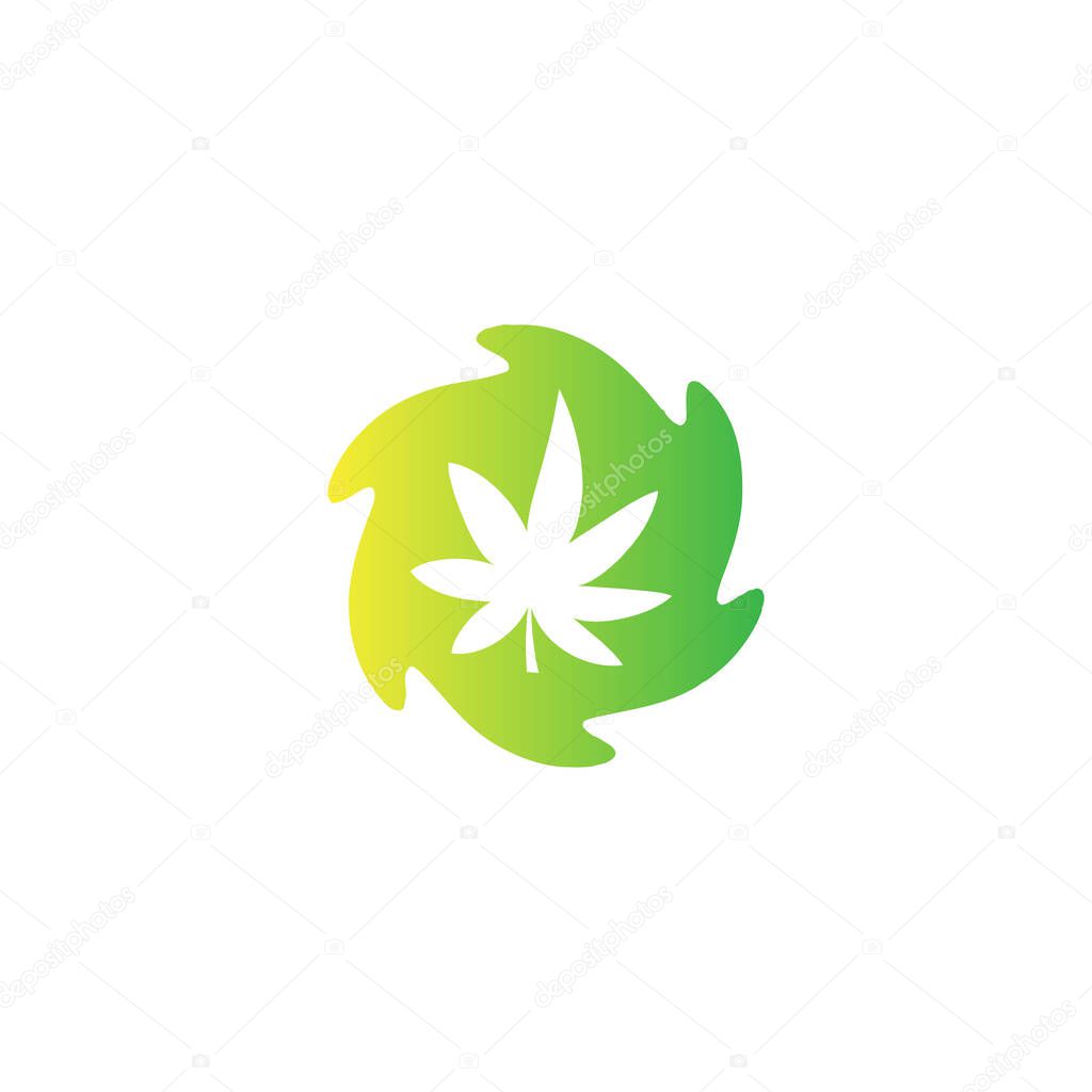 CBD Logo Icon With Business Card Vector Template, CBD Cannabidiol Cannabis Hemp Marijuana Medical Pharmaceutical Industry And Business Medical.