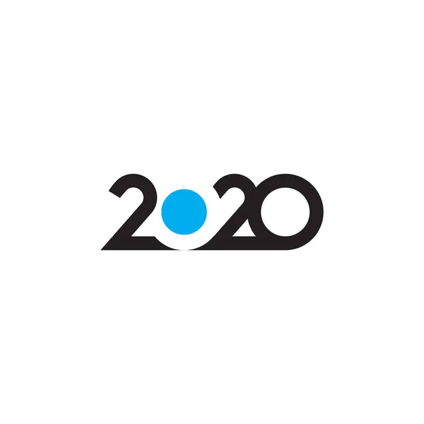 2020年新年快乐标志文字设计 2020年有愿望的商业日记 小册子设计模板 病媒图解 — 图库矢量图片