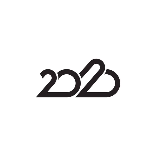 Feliz Ano Novo 2020 Design Texto Logotipo Capa Diário Negócios — Vetor de Stock