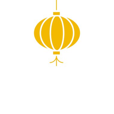  Altın rengi Çin feneri.