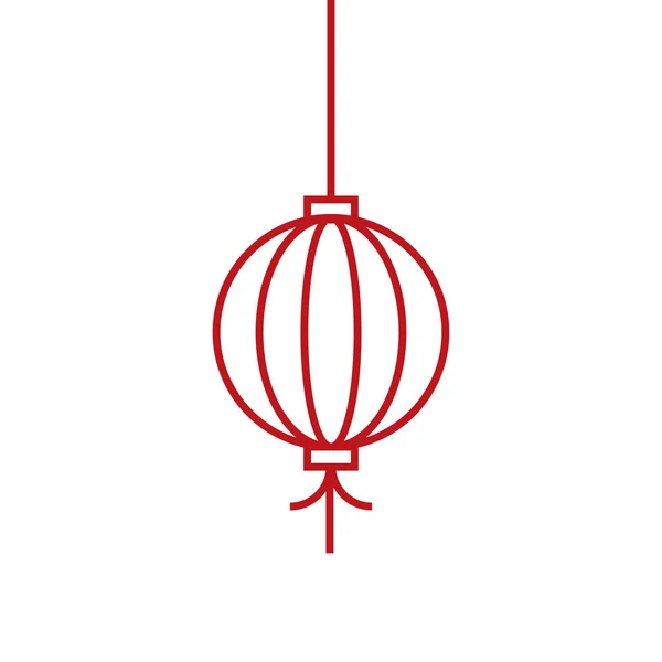 Chinese New Year Lantern Icon Happy Chinese New Year 2020 — 스톡 벡터