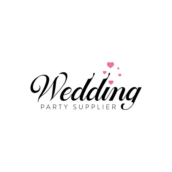 Simple Wedding Party Supplier logo design — Stock Vector