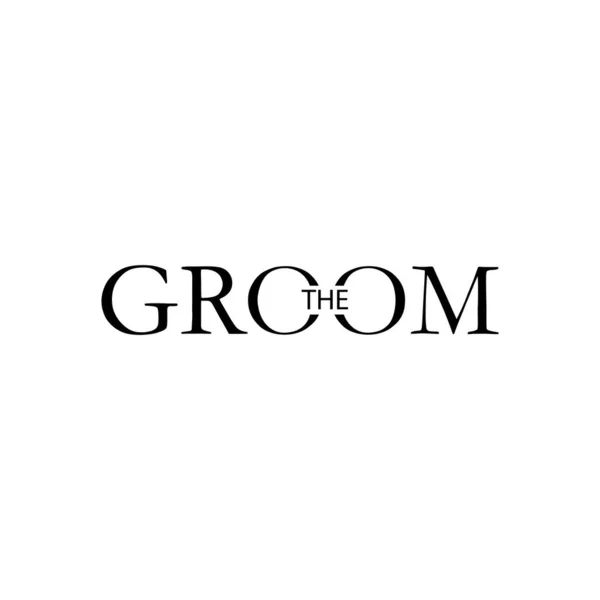 Il logo del matrimonio GROOM design — Vettoriale Stock