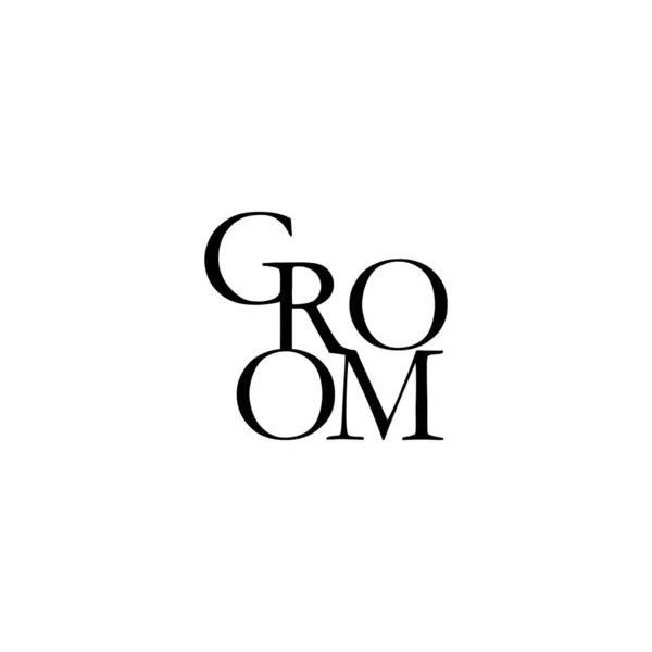 Il logo del matrimonio GROOM design — Vettoriale Stock