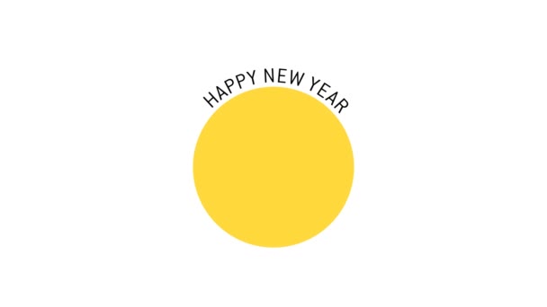 Elegante Simple Feliz Año Nuevo 2020 Intro Video Gráfico — Vídeo de stock