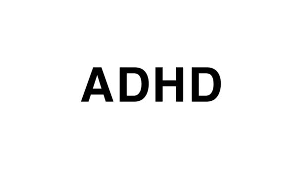 Adhd Attention Deficit Hyperactivity Disorder Animated — Stock Video