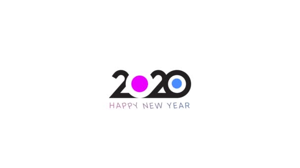 Happy New Year 2020 Motion Graphic — ストック動画