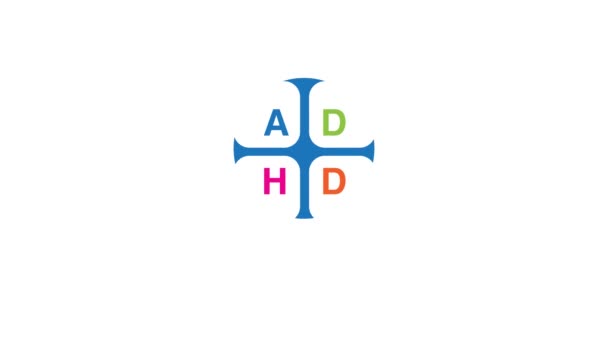 Adhd Attention Deficit Hyperactivity Disorder Animated — Stock Video