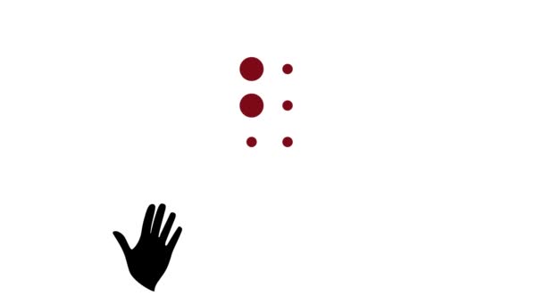 World Braille Dag Rörelse Grafik Funktionshinder Världen Blind Banner Illustration — Stockvideo