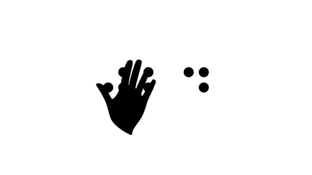 Mundo Braille Día Movimiento Gráfico Discapacidad Mundo Ciego Bandera Ilustración — Vídeo de stock