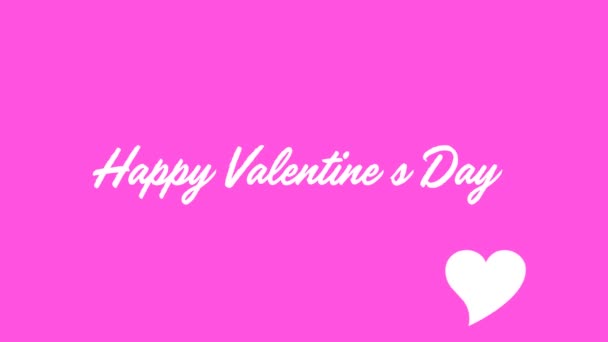 Gelukkige Valentijnsdag Tekst Animatie — Stockvideo