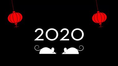 Zarif ve sade yeni yıl 2020 giriş, hareketli video 4k