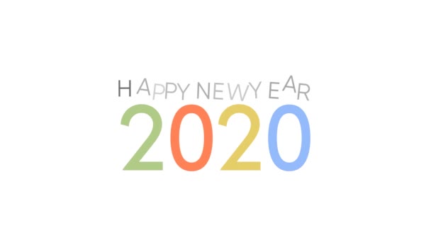エレガントでシンプルな幸せな新年2020年の紹介動画4K — ストック動画