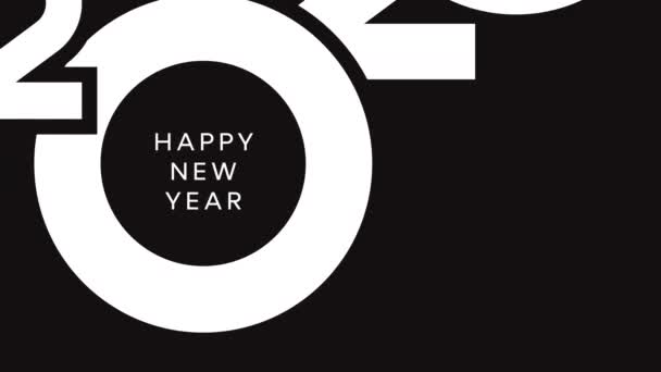 Elegantní Jednoduchý Šťastný Nový Rok 2020 Intro Pohybové Grafické Video — Stock video