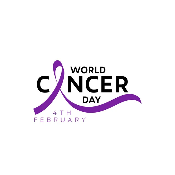 Día Mundial del Cáncer, 4 de febrero — Vector de stock