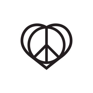 Barış, Aşk, vektör tasarım elementi.