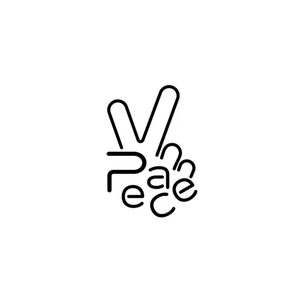 Peace Vector Icon, Hand Symbol Icon — 스톡 벡터