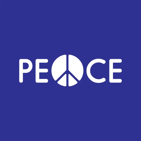 Peace text with symbol icon vector illustration — ストックベクタ