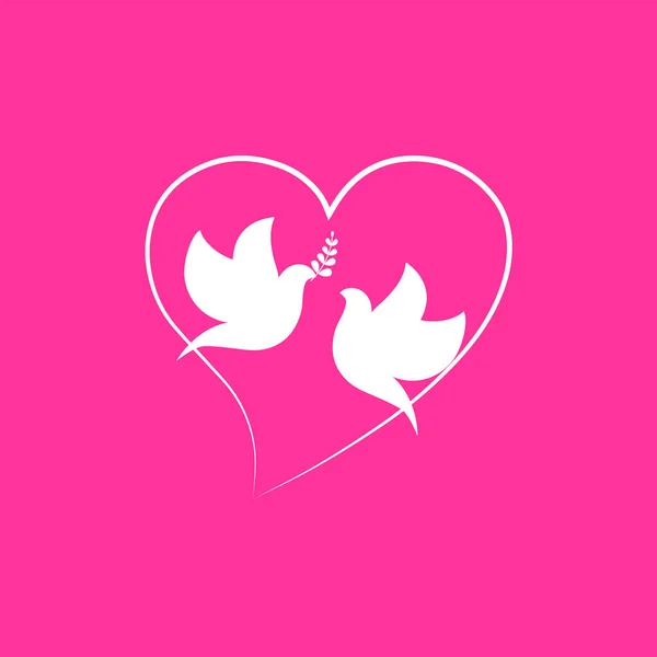 Diseño del logo de Dove vector conceptual. Plantilla logo Bird. Icono símbolo. Ilustración . — Vector de stock