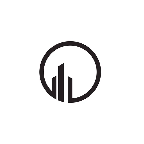 Desain Logo elegan dengan ikon bangunan - Stok Vektor