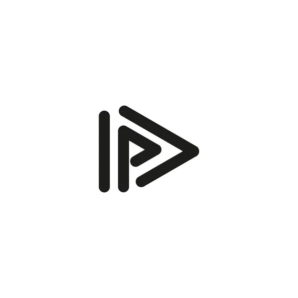 Projekt logo o abstrakcyjnym kształcie z I, D i P. List — Wektor stockowy