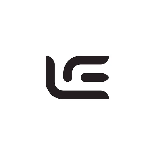 Современный и динамичный дизайн логотипа с иконкой букв L и E . — стоковый вектор