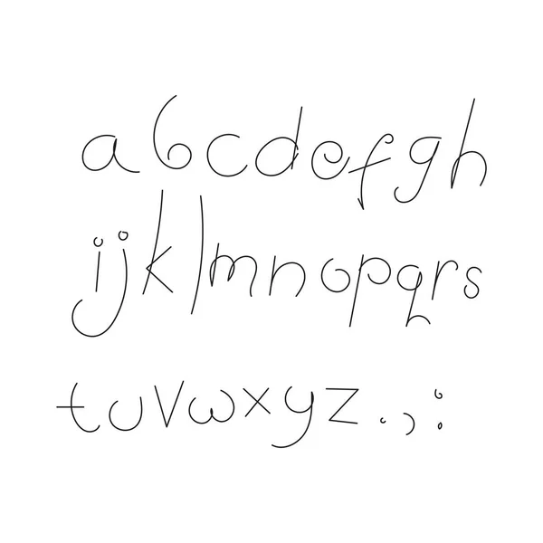 Handgeschriebenes Alphabet — Stockvektor