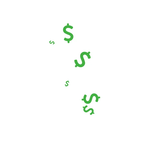 Icono del dólar. Signo de dinero aislado, ilustración vectorial — Vector de stock