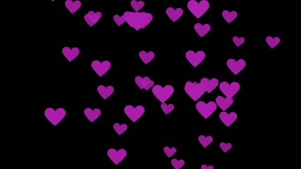 Happy Valentines Day Text Animation Heart Shape Animation — Stock Video