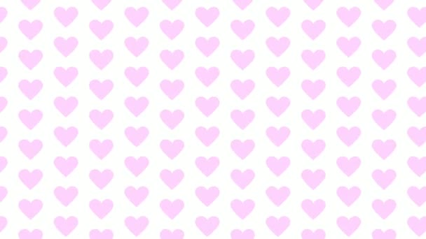 Анимация Текста День Святого Валентина Анимацией Форме Сердца — стоковое видео