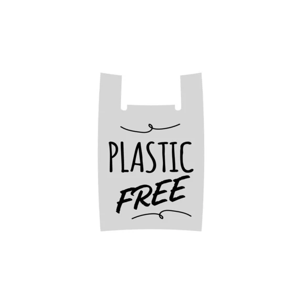 Ferma la campagna di plastica. Nessuna campagna di plastica Vettore — Vettoriale Stock